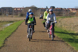 Tandems in the recently opened Gunpowder Park Tandems in the recently opened Gunpowder Park
